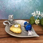 Owl on Leaf Trinket Dish for Tea Lights, Wedding Rings, Jewellery