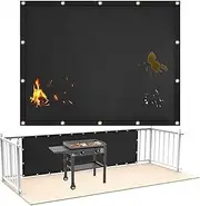Fireproof Heat Shield for Wall Behind Grill, Heat Shield for Wood Stove, Stove Wall Protector Fridge, BBQ Grill Mat Accessories Compatible with Black Stone