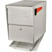 Mail Boss Post Mount Mailboxes Package Master Locking Galvanized Steel Cream