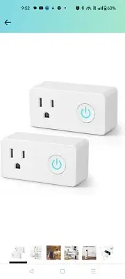 WiFi Heavy Duty Smart Plug Outlet, No Hub Required with Timer Function,...
