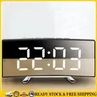 Creative Desk Alarm Clock Mute Electronic Alarm Clock for Bedroom (White) .