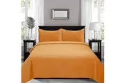 J.Elliot Home Merida Mustard Velvet Quilted Coverlet Set Queen/King