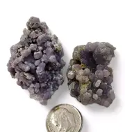 Grape Chalcedony Botryoidal Agate Crystals 34.3 grams. 2 Piece Lot