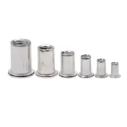 Rivet Nuts Metric Nutserts, Aluminum 240pcs,Nut Bolt Flange Blind Head Threaded Rivetnut Insert Kit Flat Rivets Sunk M3 M4 M5 M6 M8 M10 Assortment