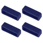 Watch Band Strap Loops Silicone for 22mm Width Watch Band, Deep Blue 4 Pcs