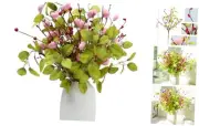Valentine's Day Gifts, 6 Pcs Artificial Red Berry Flower Stems Heart Pink