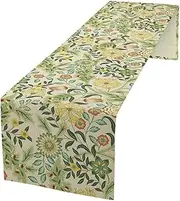 William Morris Floral Table Runner Vintage Flower Table Runners Dining Table Decoration for Kitchen Dining Room Holiday Party Decor 13x36in, Style-23