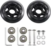 80x24mm Luggage Replacement Wheels With 6mm Carbon Steel Bearings for Suitcase Skate - 1 Pair
