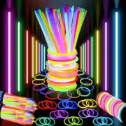 400 Pieces GLOW STICK Party Pack 400 Glow Bracelets Connectors Multi Color Glow