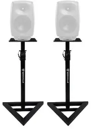 2) Rockville Adjustable Studio Monitor Speaker Stands For Genelec 8020D Monitors