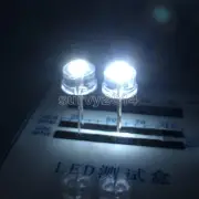 50PCS 8MM Straw Hat 0.5W LED Light Emitting Diode White LED High Power