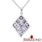 【BRILLMOND JEWELRY】PT950鉑金墜菱形靈動款(PT950鉑金墜+18K白金鍊)