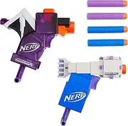 Nerf MicroShots Minecraft Ender Dragon and Elder Guardian Mini Blaster 2-Pack, 4 Nerf Elite Darts, Pull to Prime Handle, Amazon Exclusive