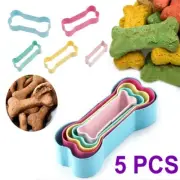 5PCS Baking Tools Pastry Fondant Biscuit Cutter Cookie Dog Bone Stainless Steel