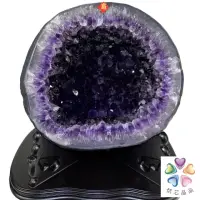 在飛比找momo購物網優惠-【恬芯晶品】10.18kg巴西頂級紫晶圓洞聚寶盆AM59(桌