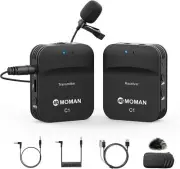 Moman C1 2.4GHz Wireless Lavalier Microphone Noise Cancellation for DSLR Cameras