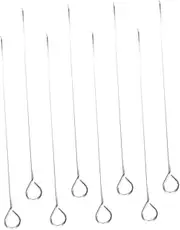 8Pcs Stainless Steel Grilling Skewers for Kabobs BBQ Skewers for Outdoor Cooking for Camping Backyard Barbecue and Family Gatherings