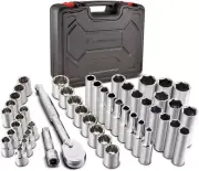 Powerbuilt 47 Piece Mechanics Tool Set, 3/8-inch Drive, SAE and Metric Socket 72