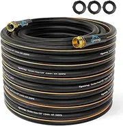 Heavy Duty Garden Hose, 50ft x 5/8" Water Hose, Flexible Hybrid Hose with Swivel Handle, Male to Female Fittings, Burst 600 PSI
