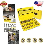 Chrome-Moly Screw & Bolt Extractor Set - 36 Pieces for Stubborn Fastener Removal
