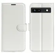 PU Leather Shell for Google Pixel 7a Drop-proof Litchi Texture Phone Case Wallet Stand Flip Cover