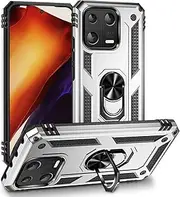 Compatible with Samsung Galaxy A53 5G Cover,Compatible with Samsung Galaxy A53 5G SM-A536 Phone Case with Ring Stand 2 in 1 Cases Cover Silver
