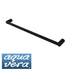 Pearl Single Towel Rail - 750mm Wide - Stainless Steel - Matte Black Finish