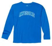 THEREABOUTS XXS 4/5 Boys Awesome Graphic Strong Blue Long Sleeve Jersy Shirt NWT