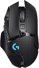 Logitech G502 Lightspeed Wireless Gaming Mouse, Hero 16K Sensor, 16,000 DPI, RGB, Adjustable Weights, 11 Programmable Buttons, Long Battery Life, On-Board Memory, PC/Mac - Black