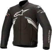 Alpinestars T-GP Plus V3 Motorcycle Textile Jacket, black-grey-white, Size 2XL for Men Black Grey White