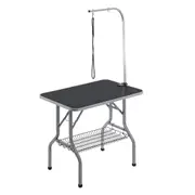 Pet Grooming Table Arm with Clamp, 915 x 610mm Dog Grooming Station, Foldable Pets Grooming Stand for Medium and Small Dogs, Free No Sit Haunch Holder with Grooming Loop, Bearing