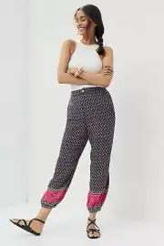 Anthropologie Free People Smocked Balloon-Leg Pants Floral Size 2