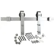 Rolltrak 2000 x 40 x 6mm Satin Nickel Barn Door Track Side Fix Set