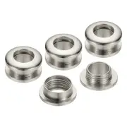 7mm(2/7 Inch) Brass Hole Eyelets, 4 Pcs Arc Surface Grommets, Silver Tone