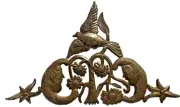 Bird and Moons Tree of Life Sculpture Wall Art 13" x 21.5" handmade NEW