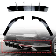 Gloss Black Rear Diffuser Lip Cover Trim Splitter For VW Passat B8.5 2019-2022