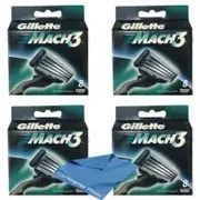 Gillette Mach3 Razor Blade Cartridges. 8 Count (4 Pack) GM8-4