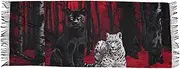 [AIXIWAWA] Black White Leopard Women's Pashminas Scarf, Shawls Wrap Lightwight Tassel for Evening Dress Dinner Party, Multicolor