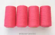 RASPBERRY #841 SPUN POLYESTER SERGER & QUILTING THREAD 4 TUBES 1000 YDS. EACH