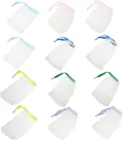 IWOWHERO Facial Soap Mesh Bag 20pcs Set Mesh Soap Saver Pouch Storage Bag for Lathering