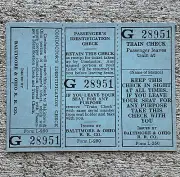 1950s BALTIMORE & OHIO B&O ROBIN'S EGG BLUE UNUSED RAILWAY TRAIN TICKET #G28951