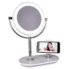 OttLite Wellness 16 in. White Wireless Charging LED Lamp, Makeup Mirror