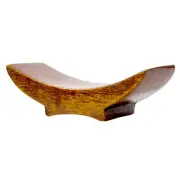 Reusable Rustic Finish Half Moon Design Wooded Traditional Chopstick Rest