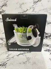 Joined Large Salad Spinner with Storage Lid, Drain Bowl and Colander 5.28Qt New