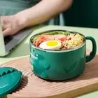 Stainless Steel Ramen Bowl Double Wall Salad Bowl Cateen