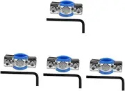 TEHAUX 4 Sets Stainless Steel Office Chair Saver Clamp Replacement for Chair Sinking Fix Stopper