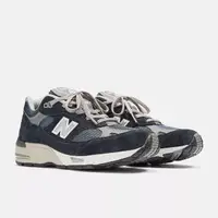 在飛比找momo購物網優惠-【NEW BALANCE】NB 991 英製 女鞋 深藍(W