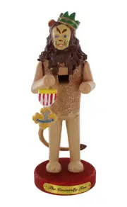 Wizard of Oz The Cowardly Lion Nutcracker, 10" (FACTORY SECONDS)