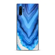 Skins Decal Wrap for Samsung Note 10 Plus Crystal Blue Ice Marble