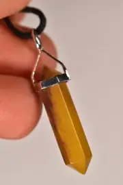 925 *MOOKAITE* Pencil Pendant + Cord 4.2cm 3.4g Silver Healing Crystal, Strength